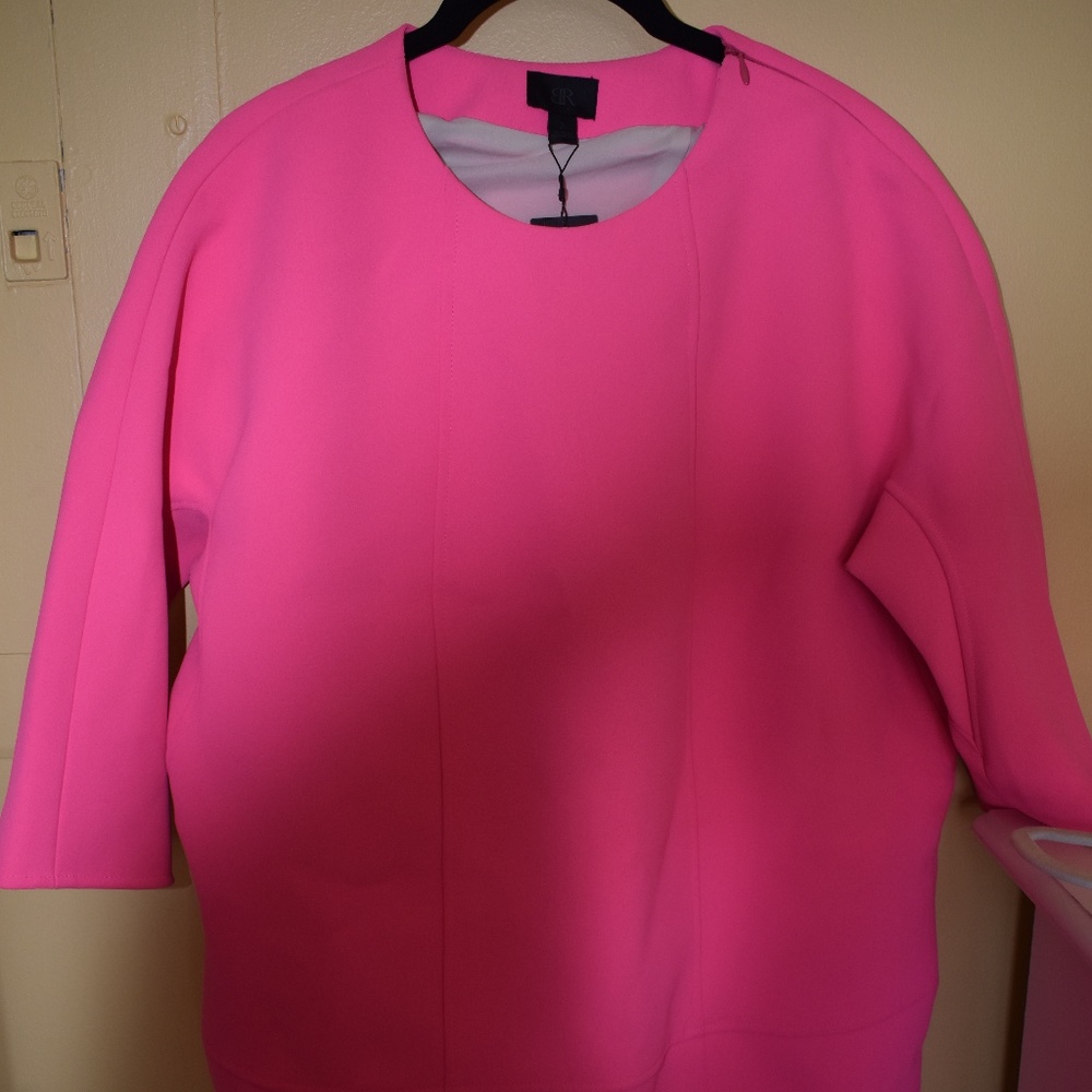 Hot pink shift shape dress